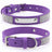 Rhinestone nylon collar for dogs and cats in Purple, in use with a pet