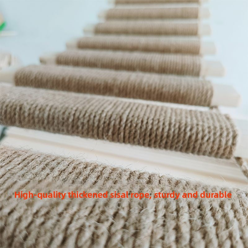 Cat rope bridge and climbing ladder in Jute Rope Wrapped, size 50cm