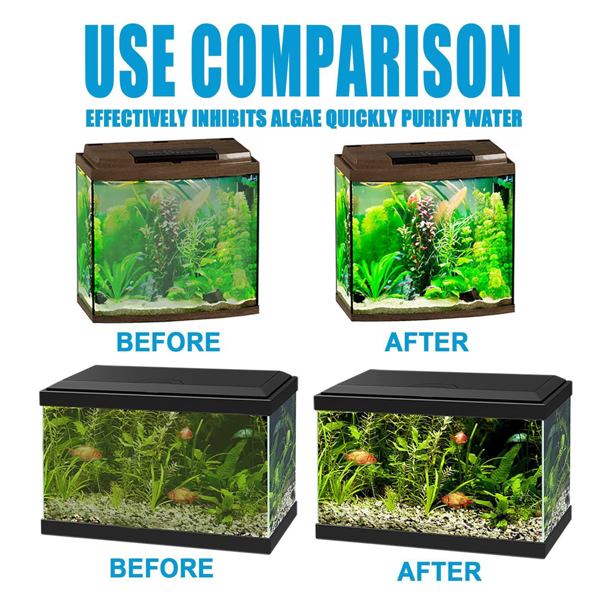 Aquarium Algae Remover Powder or Tablets 50g with Spoon