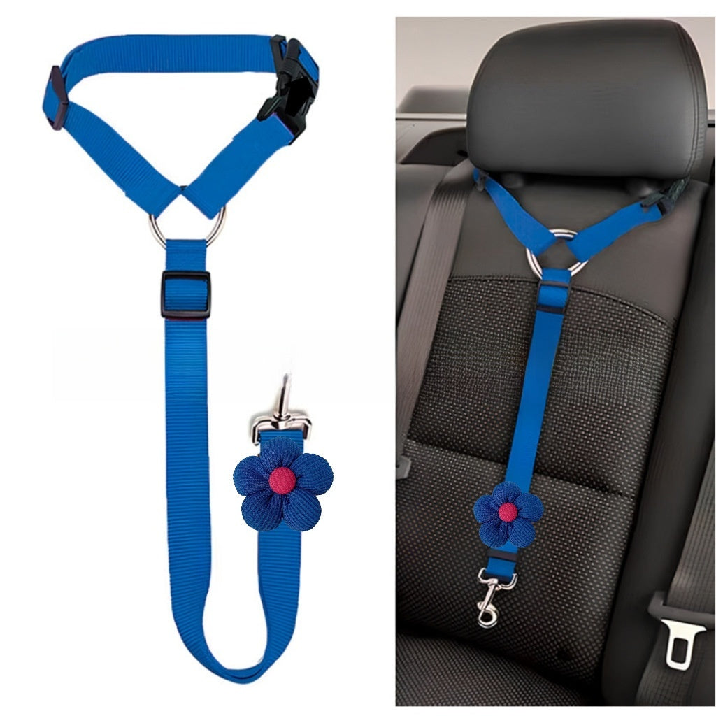 Elastic dog car headrest lead in nylon webbing, product image 12