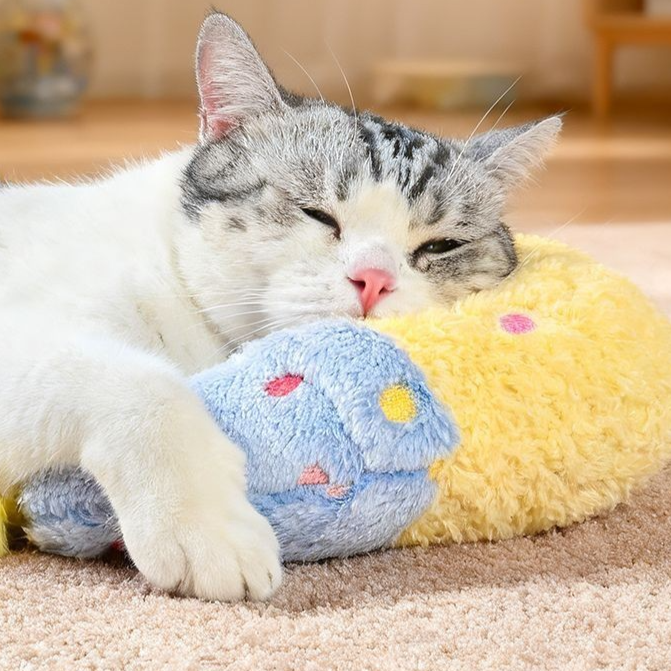 Soft velvet moon shaped sleeping pillow for pets, product image 3