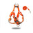 Orange summer bear print vest harness for small dogs and cats