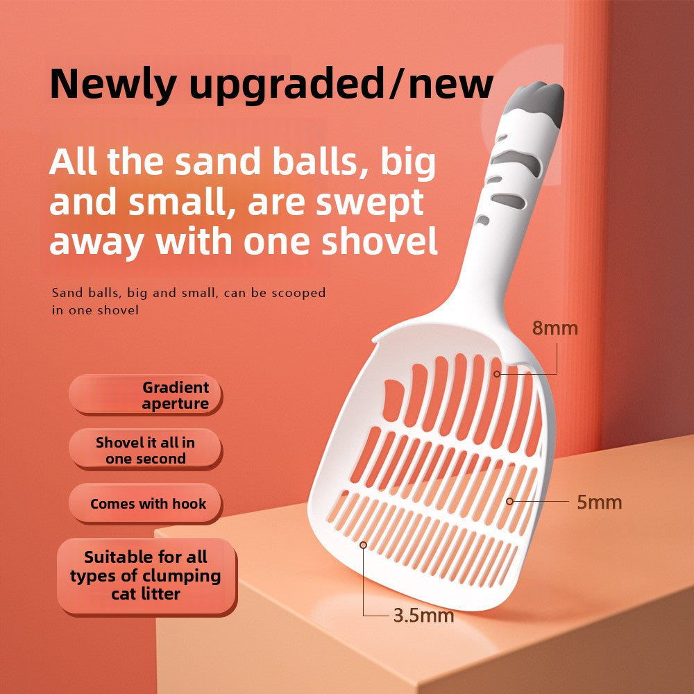 Large Fine-Pore Cat Litter Scoop, Thick ABS Sifter
