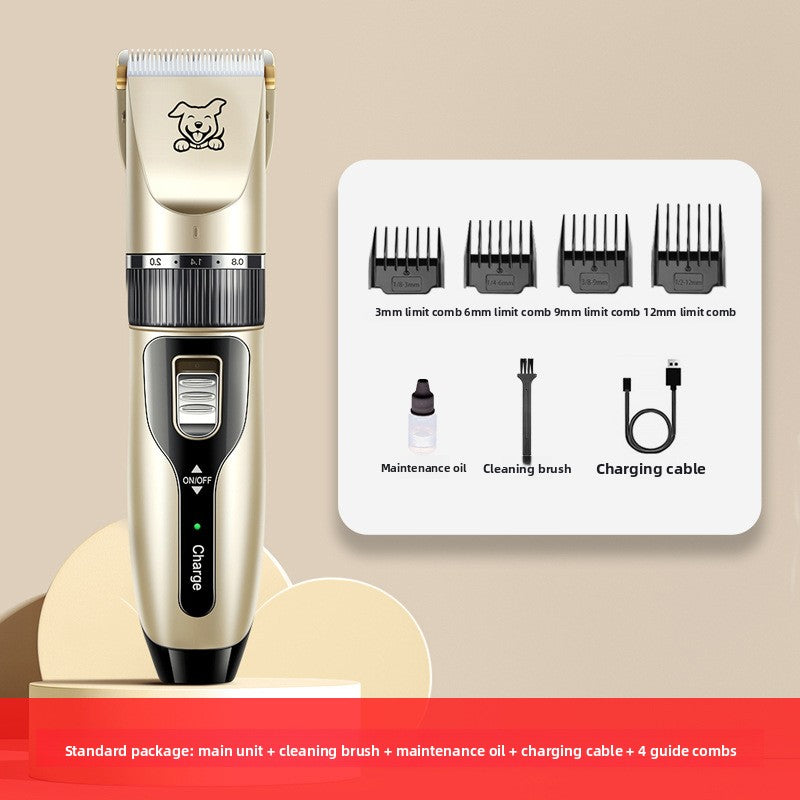 Ceramic Blade Dog Clippers with 4 Guide Combs, USB Rechargeable