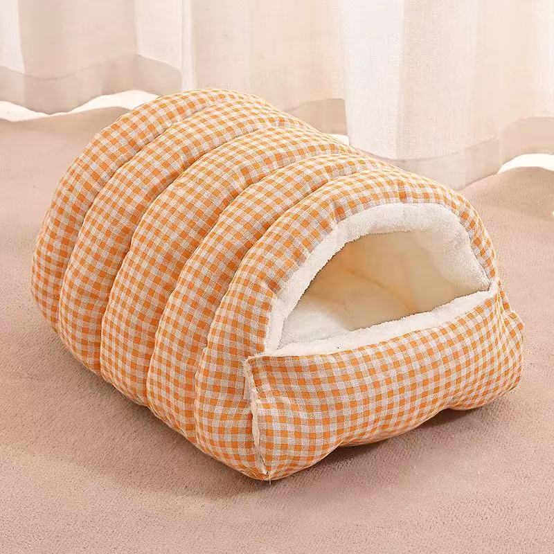 Convertible Zip Pet Cave Bed for Cats and Small Dogs, Washable
