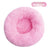 Light brown washable plush round pet bed with anti-slip base, photo 25