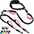 Hands-free double dog lead with bungee buffer in 10 colour options