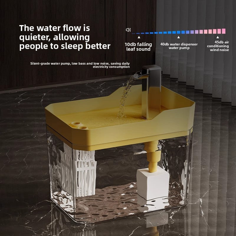 USB Automatic Pet Water Dispenser with Circulating Flow and Replaceable Cotton Filters