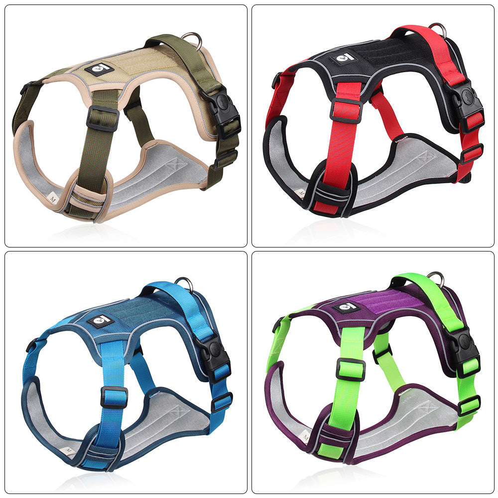 Padded Oxford reflective dog harness, available from Pet Royale UK