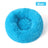 Plush round padded dog and cat bed in Blue
