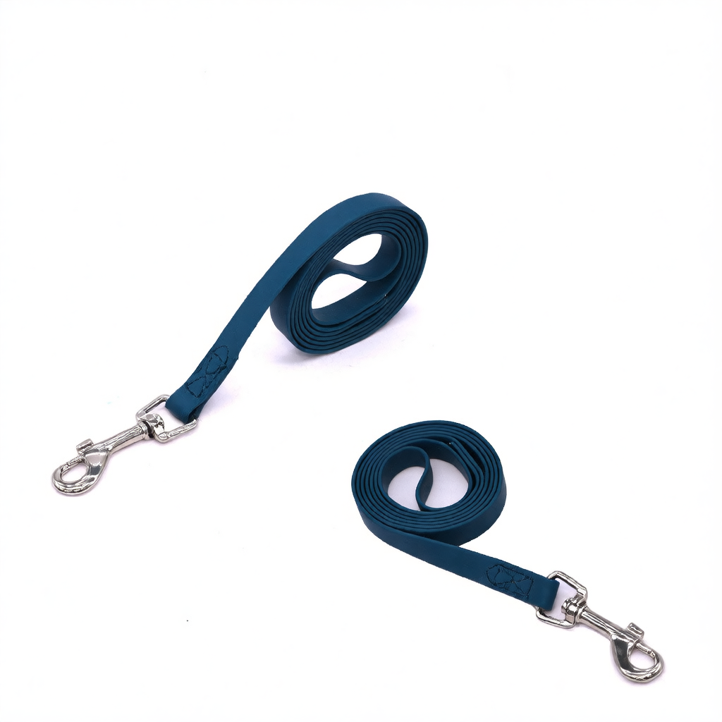 Waterproof PVC dog lead in fluorescent yellow with metal hook