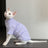 Warm cat jumpers for hairless breeds in black, green and purple