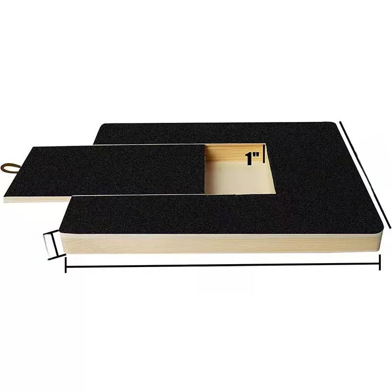 Wooden Dog Nail Scratch Board with Pull-Out Treat Box