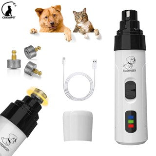Rechargeable USB Pet Nail Grinder with 5 Speeds and Spare Heads