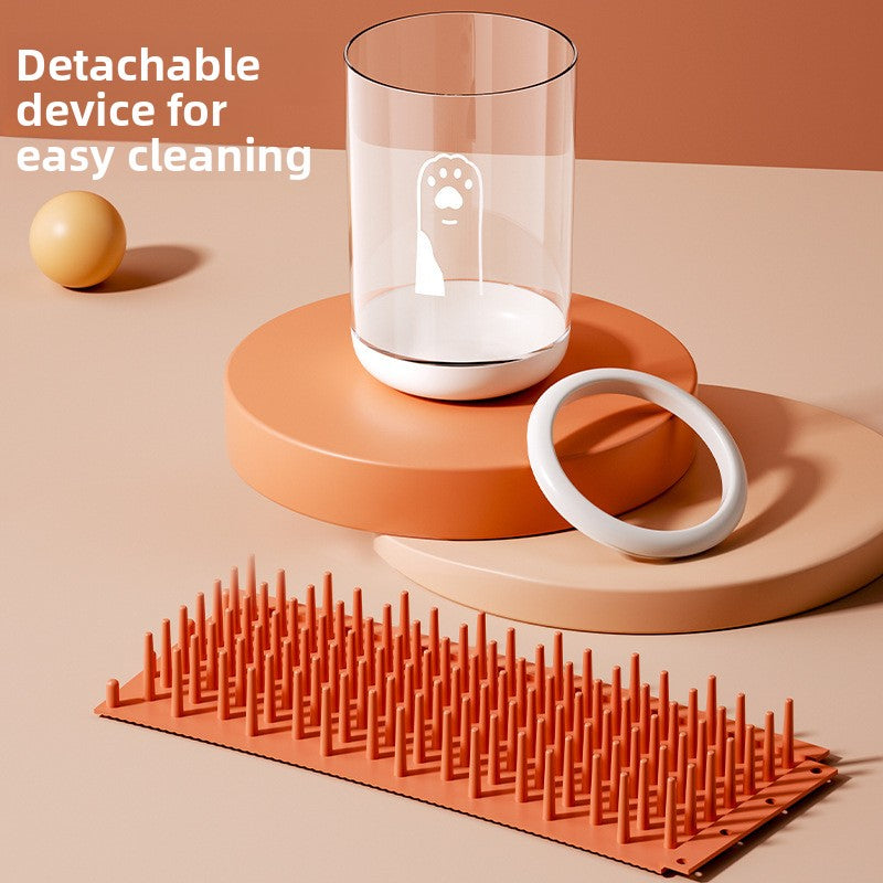 Blue portable dog paw washer cup with soft inner bristles, photo 4