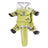 Hooded dog rain ponchos in green and pink
