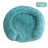 Plush round donut bed for cats and dogs in Peach Pink, product detail photo