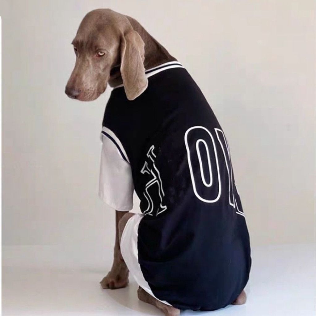 Black two piece look summer outfit for large dogs, in Black, image 7