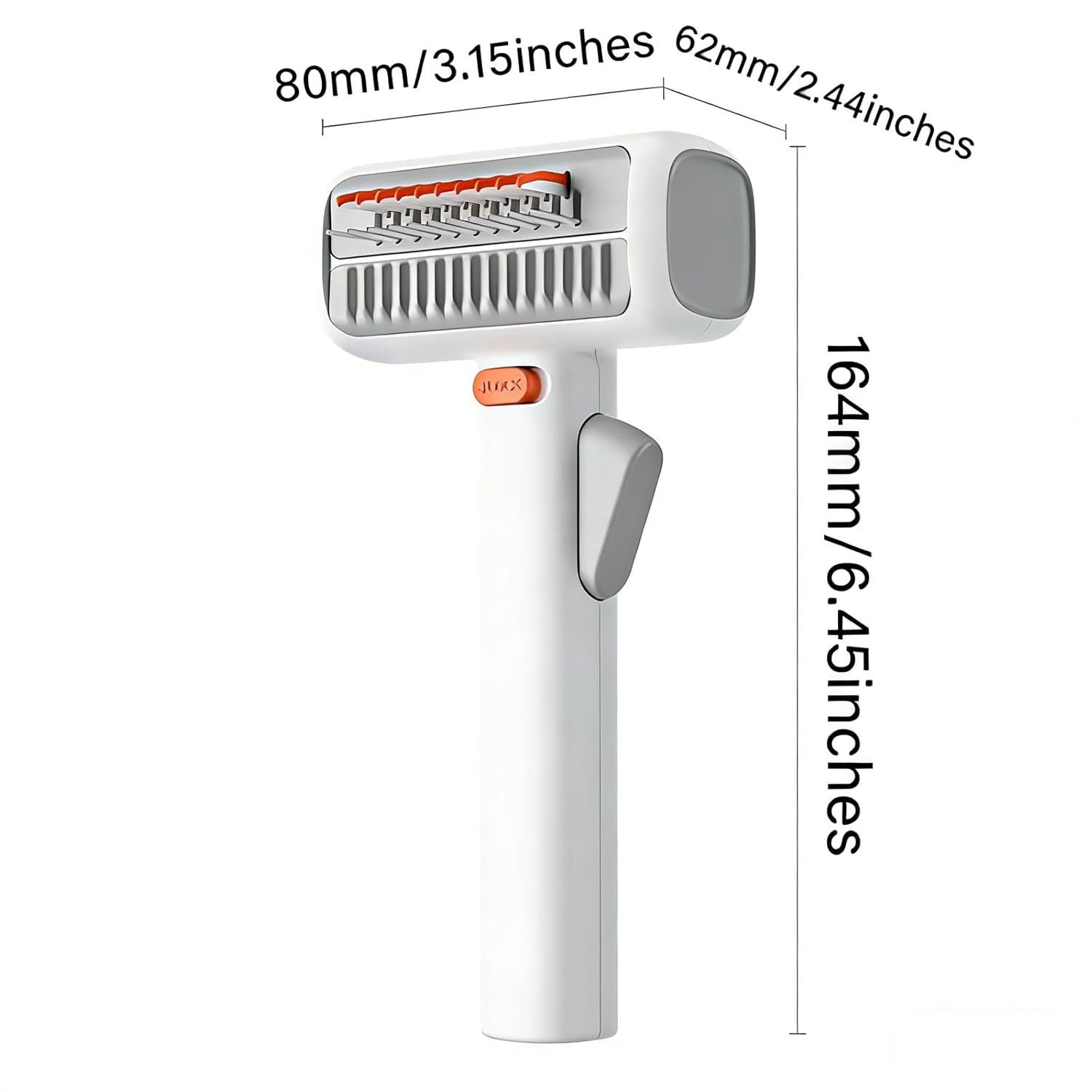 Two-in-One Pet Detangling Brush with Push-Button Fur Release