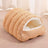 Convertible Zip Pet Cave Bed for Cats and Small Dogs, Washable