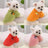 Small dog in an avocado print cotton velvet top