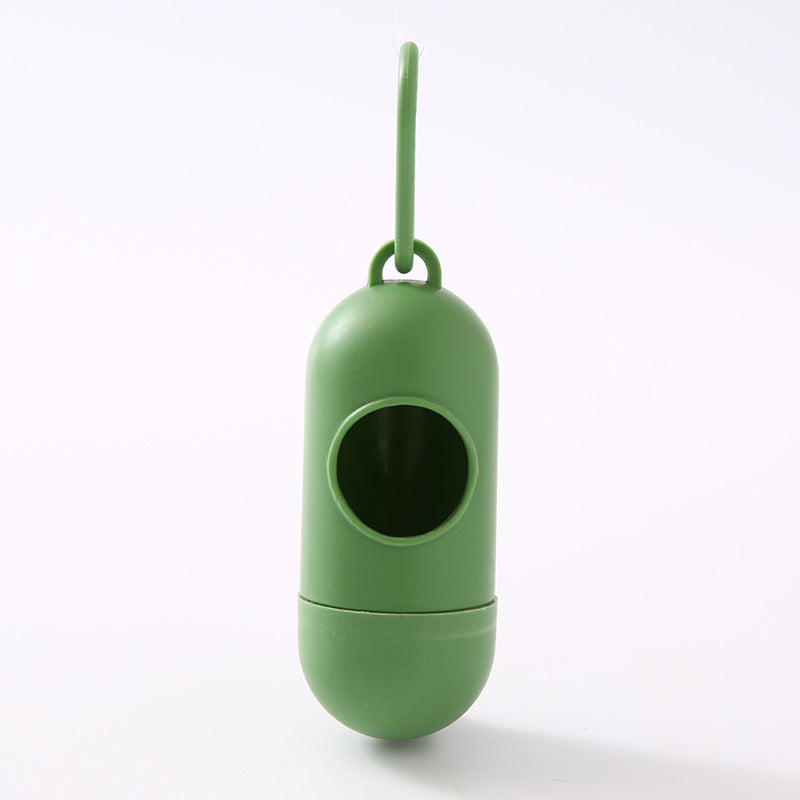 Pet Waste Bag Dispenser Capsule with One-Handed Tear-Off