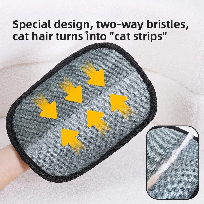 Static Pet Hair Removal Glove, Reusable Two-Way Grooming Mitt