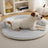 Ice Silk Cooling Pet Bed, Round Dog and Cat Sofa Mat with Bolster