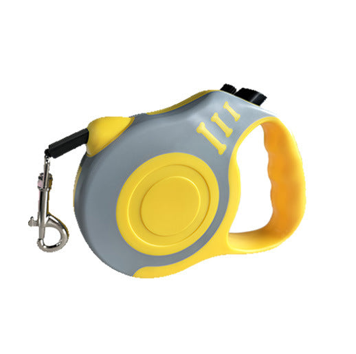 Retractable dog lead with bone-shaped handle, 2 lengths available