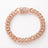 Rhinestone Cuban chain pet collar in Silver, showing size and shape