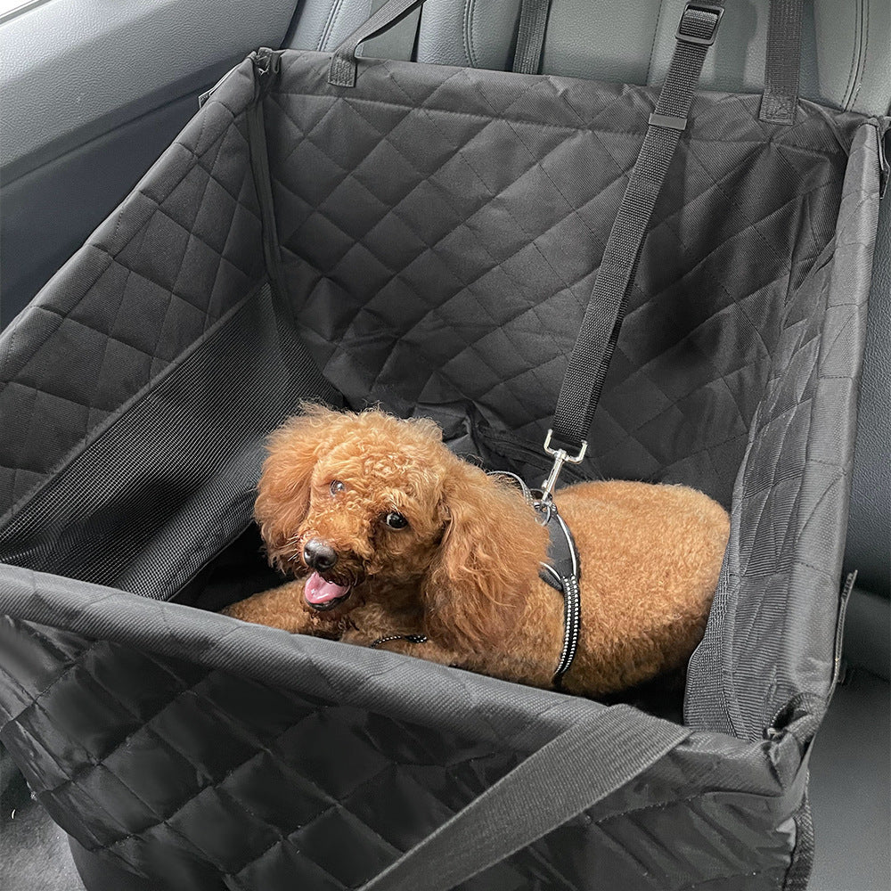 Breathable quilted mesh pet car seat mat with belts, photo 4 of 9