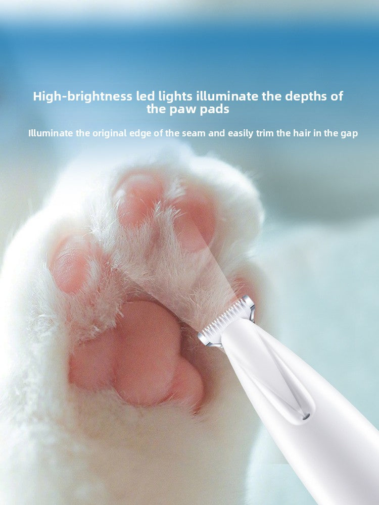 Quiet Cordless Pet Clipper with LED Light and Interchangeable Heads