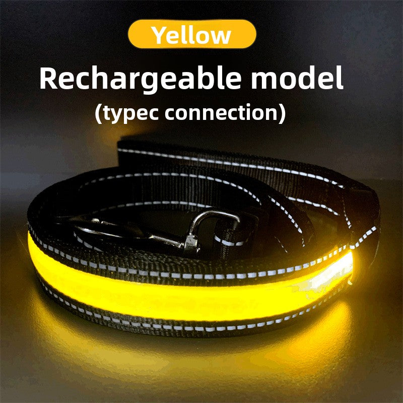 USB rechargeable LED dog collar, ideal for night walks
