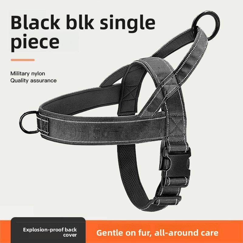 Reflective vest harness for medium and large dogs, ideal for everyday use