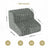 Camel four-step sponge pet steps beside a high bed