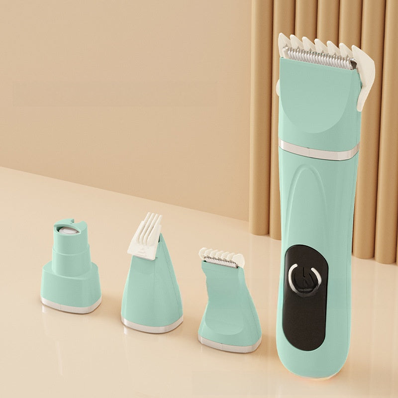 Silent Cordless Pet Clipper with Interchangeable Heads for Grooming