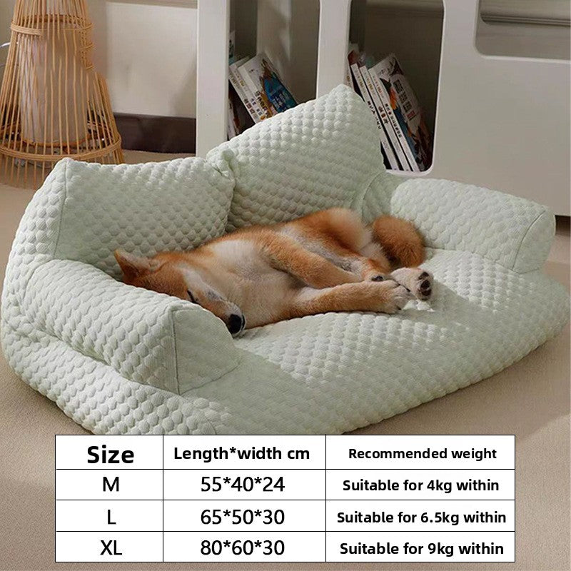 Breathable small dog bed with removable washable cover, photo from another angle