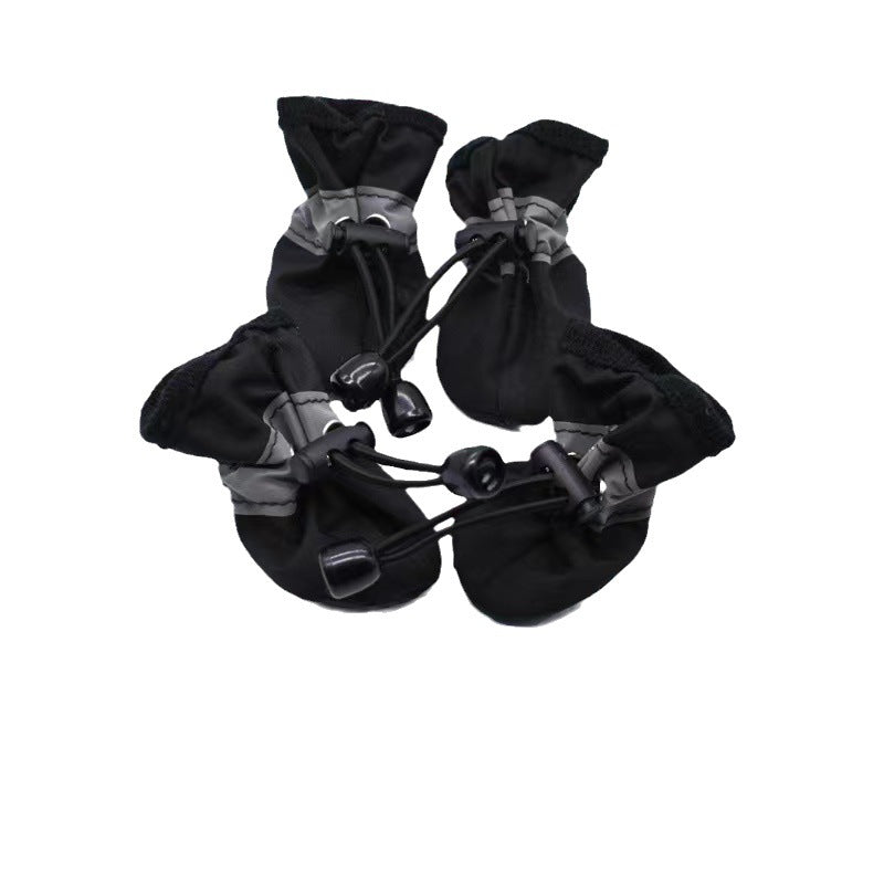 Non slip small dog shoes with soft sole in black, view 1