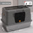 Fully Enclosed Stainless Steel Cat Litter Box, 50cm Wide