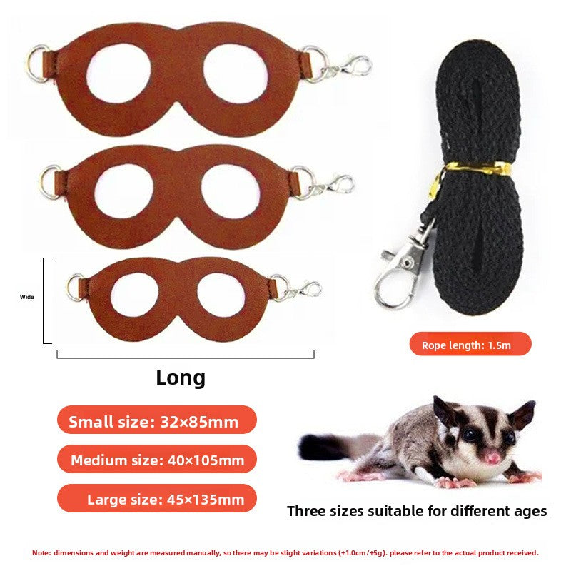 Escape-resistant faux leather lead for sugar gliders and hamsters, product image 2