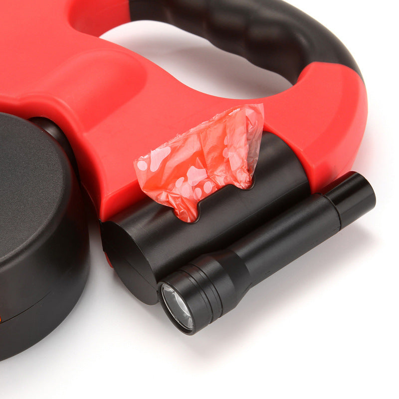 Dual head retractable dog lead for two small dogs, product image 3