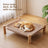 Wooden Raised Pet Camp Bed with Removable Washable Cover