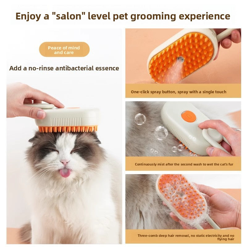 Steam Spray Pet Comb with Deodorising Function for Dogs and Cats