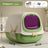 Modern Enclosed Cat Litter Box with Butterfly Entrance, UV Option