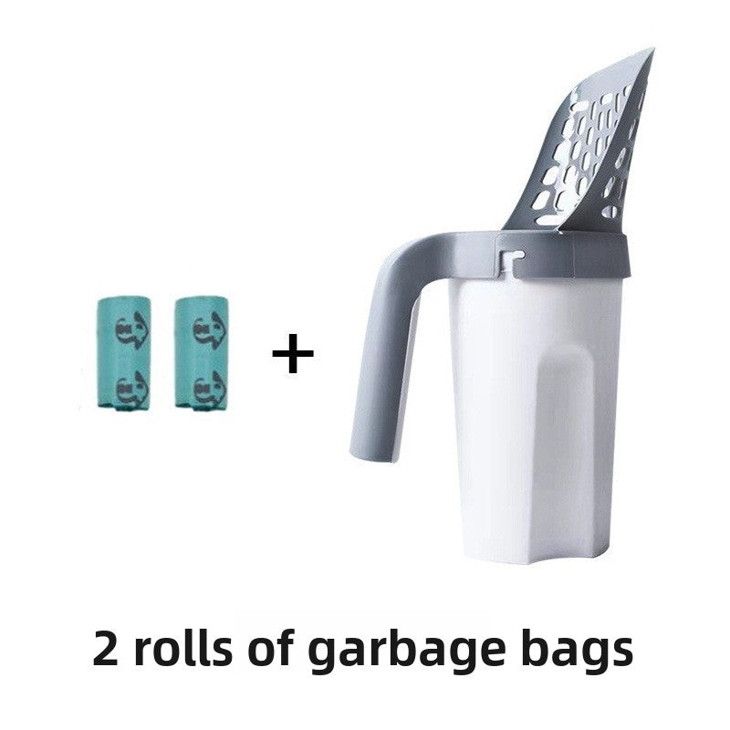 Cat Litter Scoop with Built-In Waste Bin and Storage
