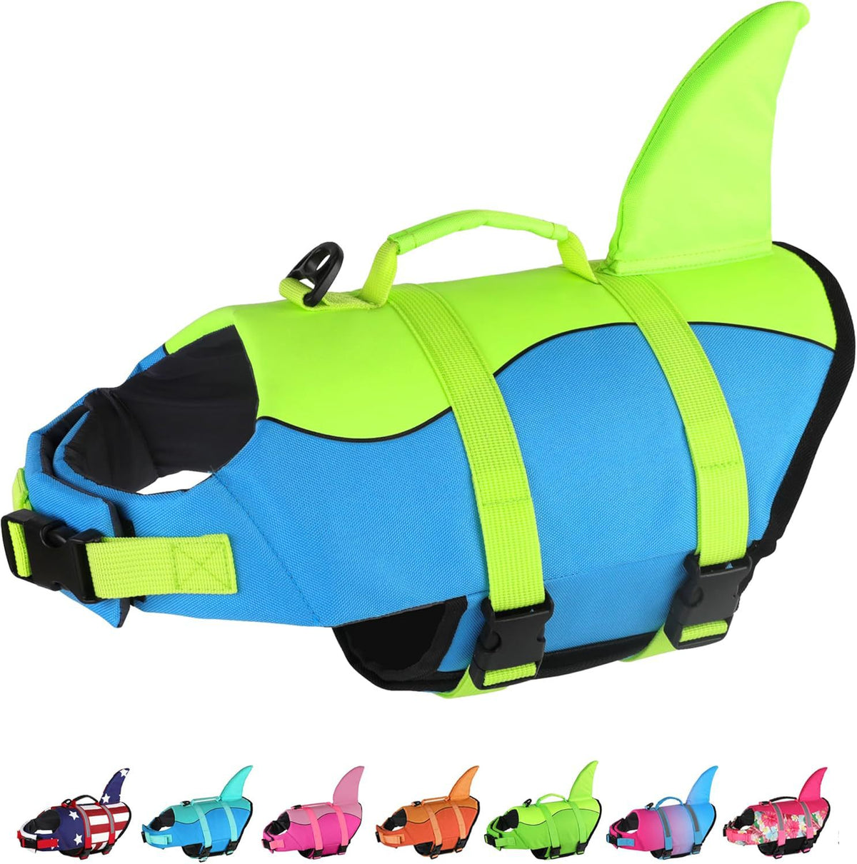 Shark fin dog life jacket, available in 9 colours, image 3