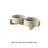 Ceramic cat bowl on a raised wooden stand in white