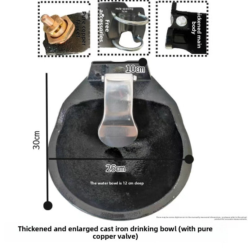 Automatic Livestock Drinking Water Bowl with Float Ball Refill for Cattle and Horses