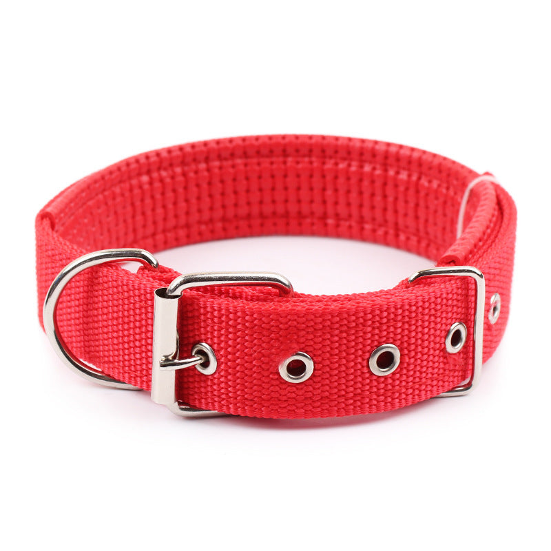 Foam padded adjustable dog collar, available from Pet Royale UK