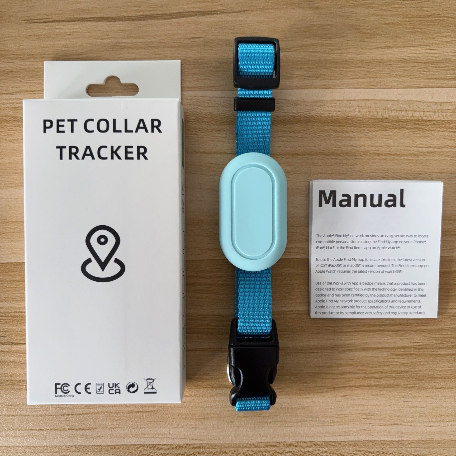 Mini Bluetooth Pet Tracker with Alarm, Anti-Lost Collar Locator